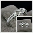 thumbnail image 3 of K-KED Women Infinity 925 Silver Wedding Rings Delicate Jewelry Cubic Zirconia Ring Size 6-10-#1-7, 3 of 6
