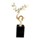 thumbnail image 1 of Figura de animal, estatua de ciervo, decoración, colección de de arte, artesanía, adorno de mesa con base para armario de interior, escritorio, Base de mármol L, 1 of 8