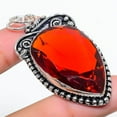 thumbnail image 2 of Natural Mozambique Garnet Gemstone 925 Sterling Silver Pendant 2.56", 2 of 2