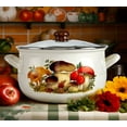 thumbnail image 6 of STPgoods Mushrooms Enameled Aluminum Soup Pot Set of 3 Enameled Deep Pots with Glass Lids, Enamel Stockpot Set, 6 of 11