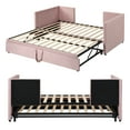 thumbnail image 3 of Aukfa Kids Upholstered Expandable Twin-to-King Daybed with Trundle, Pink, 3 of 8
