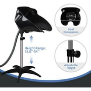 Portable Shampoo Bowl, Height & Angle Adjustable Hair Washing Sink with Drain Hose, Standing Salon Deep Shampoo Basin for Hairstylist and Home Services