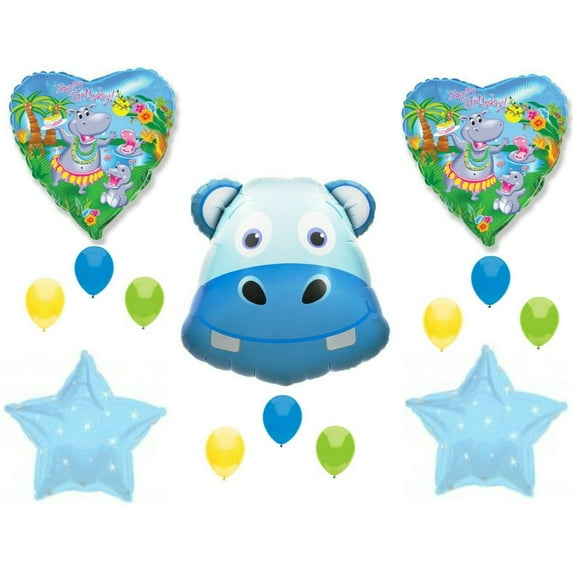 Dancing Hippo Birthday Party balloons decorations supplies Hippopotamus Hula