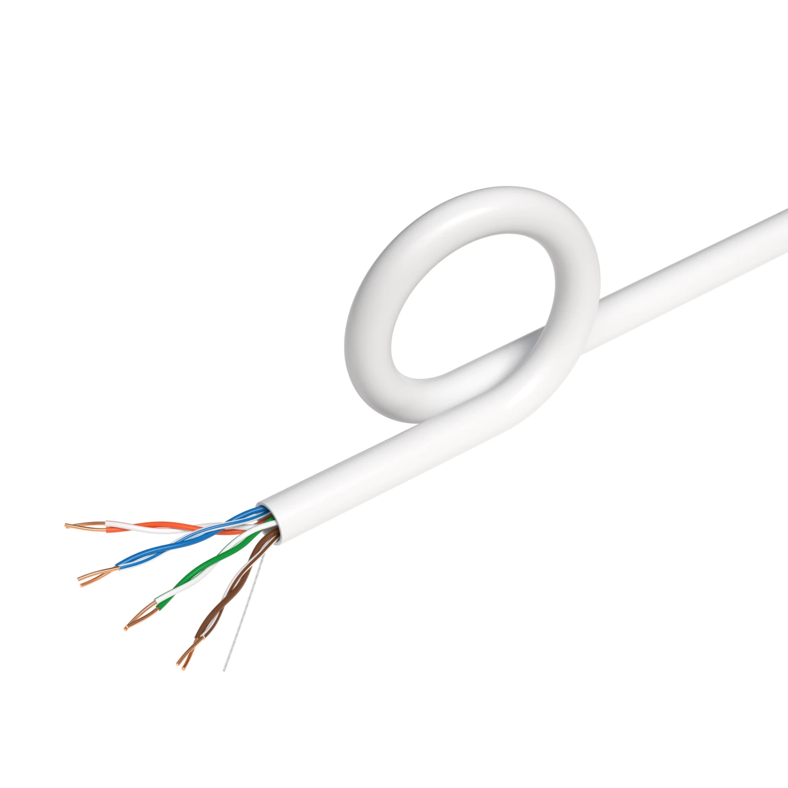 Cat5e Ethernet Cable 1000ft Bulk Pull Box, Solid 24AWG UTP LAN Network Wire, Copper Clad Aluminum (CCA), White, Cables Direct Online