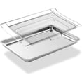 thumbnail image 1 of Air Fryer Tray Replacement for Frigidaire Oven Parts AIRFRYTRAY 24.1 x 16 Inches 304 Stainless Steel Frigidaire Air Fryer Basket Frigidaire Ready Cook Wall Ovens Air Fryer Rack 1 Set, 1 of 6