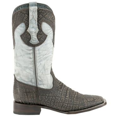 Ferrini Mens Acero Elephant Print Square Toe Cowboy  Mid Calf Boots
