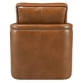 thumbnail image 4 of Brown Swivel Accent Chair,Brown Genuine Leather Furniture Primary Living Space Chairs Accent Seating, 4 of 4