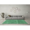thumbnail image 3 of Ahgly Company Indoor Square Abstract Turquoise Blue Modern Area Rugs, 8' Square, 3 of 4