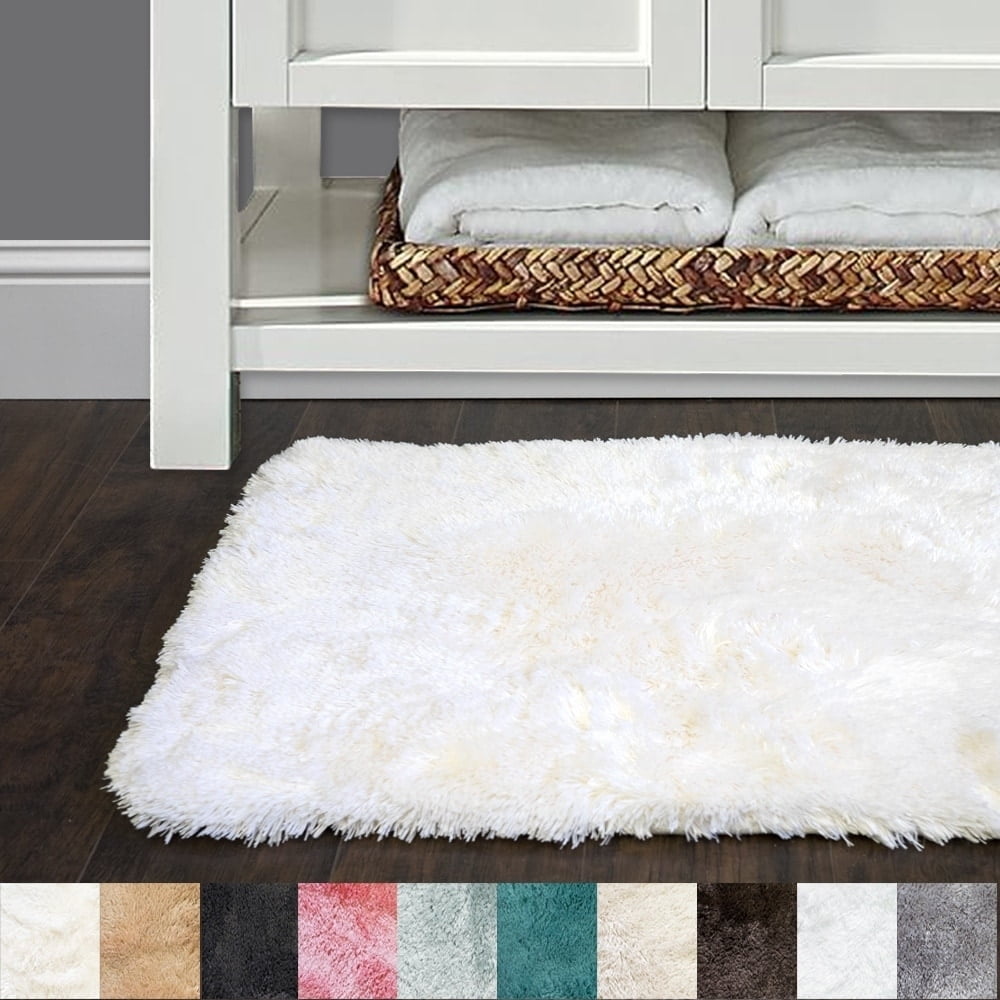 Sweet Home Collection Faux Fur Bath Rug (Available in 10 colors and 3