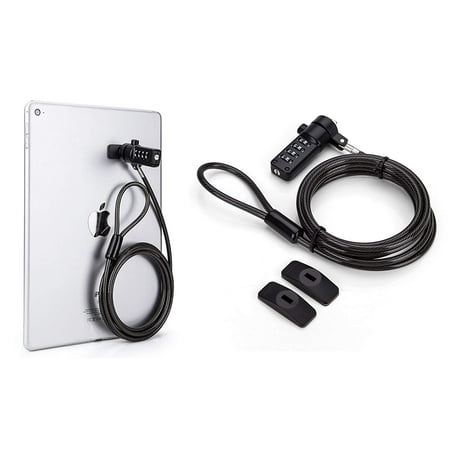 AboveTEK - Phone, Tablet and Laptop Security Combination Lock Kit - Black