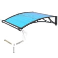 thumbnail image 2 of 40"x60" Window Awning Door Canopy with Independent Drainage Sink, Heavy Duty Grey Bracket, Clear Transparent Panel, UV Rain Snow Protection, Weather Resistant Outdoor Shelter for Porch and Patio, 2 of 14