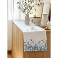thumbnail image 5 of Table Runner 108 Inches Long for Kitchen Dining, Blue Spring Floral Dresser Scarf Farmhouse, Dining Table Decorations for Wedding/Parties, Watercolor Elegant Pastoral Flowers 13 x 108 In, 5 of 8