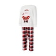 thumbnail image 3 of Qiylii Christmas Family Matching Pajamas Set, Cartoon Santa Tops+Plaid Pants, 3 of 9
