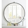 thumbnail image 3 of Metal frame Round Mirror with decorative hook 36 inch Black finish, 3 of 13