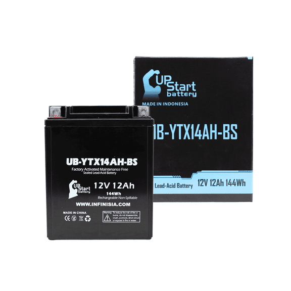 UB-YTX14AH-BS Battery Replacement for 2005 Polaris Magnum, Trail 330 CC ATV - Factory Activated, Maintenance Free, Motorcycle Battery - 12V 12AH, UpStart Battery Brand