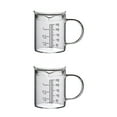 thumbnail image 1 of Destyer Poignée Verre Mesure Bécher Inodore Four Convivial Verre Non Déformable Tasse à Mesurer 250ml 2Set, 1 of 1