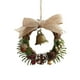 thumbnail image 2 of Adornos navideños, 1 colgante navideño con forma de campana y flor para puerta, con forma de piña y piña, para decorar el árbol de Navidad., 2 of 6