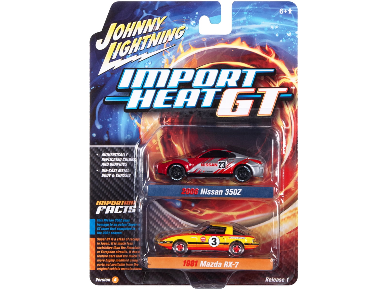 2006 Nissan 350Z #23 Red and Silver w/Graphics & 1981 Mazda