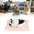 thumbnail image 4 of Sleeping Cat Doll Toy, Toy Cats Interactive Plush Comfortable Simulation Lifelike  For Home Decoration Grey Cat Shape,Yellow Ear Cat Shape,All White Cat Shape,Black And White Cat, 4 of 8
