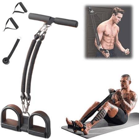 Pedal Resistance Band with Handle, for Ab & Full Body Workout,Multifunctional Home Gym Exercise Equipment for Men & Women