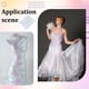 thumbnail image 5 of Tela de organza de 6,6 × 1,6 yardas de largo, tela de organza sólida para novias, tela de poliéster de organza con degradado mágico, tela de gasa holográfica iridiscente para vestido por, 5 of 9