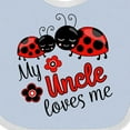 thumbnail image 4 of Inktastic My Uncle Loves Me with Cute Ladybugs Boys or Girls Baby Bib, 4 of 4
