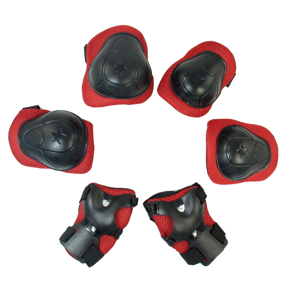 Elastic Sports Wrist Support Guard Elbow Knee Pads Set Safety Protector For Children by Unique-Bargains