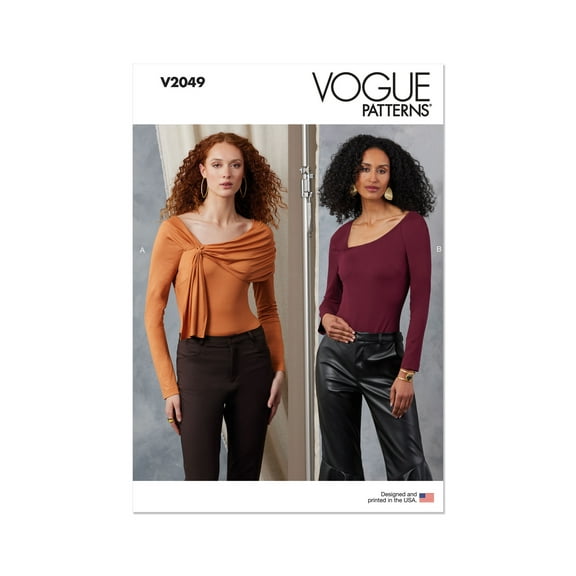 Vogue Sewing Pattern 2049 - Misses' Bodysuits, Size: Y5 (18-20-22-24-26)