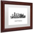 thumbnail image 2 of Trademark Fine Art 'Scottsdale Arizona Skyline WB-BW' Canvas Art by Marlene Watson, White Matte, Wood Frame, 2 of 4