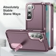 thumbnail image 5 of Allytech Samsung Galaxy S22 Plus Case with Stand, S22+ Case Cover, Military Grade Protection Heavy Duty Shockproof Bumper Anti-shock Rugged Hard PC TPU Case Cover for Samsung Galaxy S22 Plus, Purple, 5 of 8