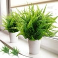 1Pack Lifelike Light Impervious Man Made Fern Fern Green With Realistic