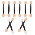 thumbnail image 1 of Black Eyeshadow Brush Dual-Sided Makeup Applicator with 100Pcs Sponges, 1 of 5