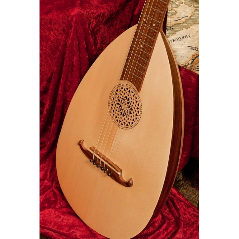 Roosebeck Acoustic Lute Guitar Steel 6 String Variegated