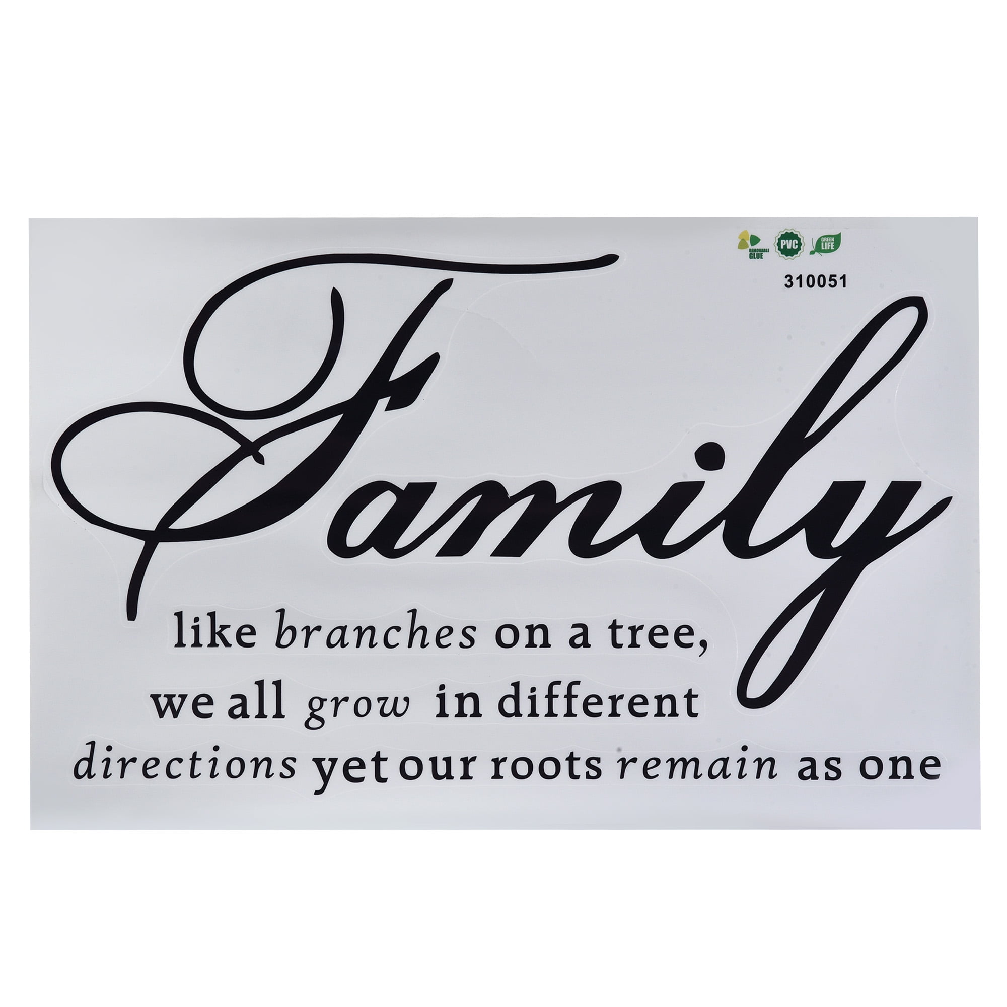 Uxcell Family Like Branch Quote Wall Sticker Removable PVC Art Decals Home Office Decor 17.7' x 9.8'