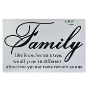 Uxcell Family Like Branch Quote Wall Sticker Removable PVC Art Decals Home Office Decor 17.7" x 9.8"