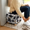 thumbnail image 3 of TSOVTHRID Cow Pattern Ottoman Cover Square Slipcovers, Stretch Footrest Stool Cover for Ottoman Square, Soft Foot Stool Covers Protector with Nonslip Elastic Bottom, 3 of 7