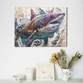 thumbnail image 6 of Logiee Psychedelic Shark Artwork Print Canvas Wall Art,Canvas Picture Prints with Frame, Wall Art Decorative,Canvas Decorative,Suitable for Living Room Bedroom Office Room 30x40, 6 of 6