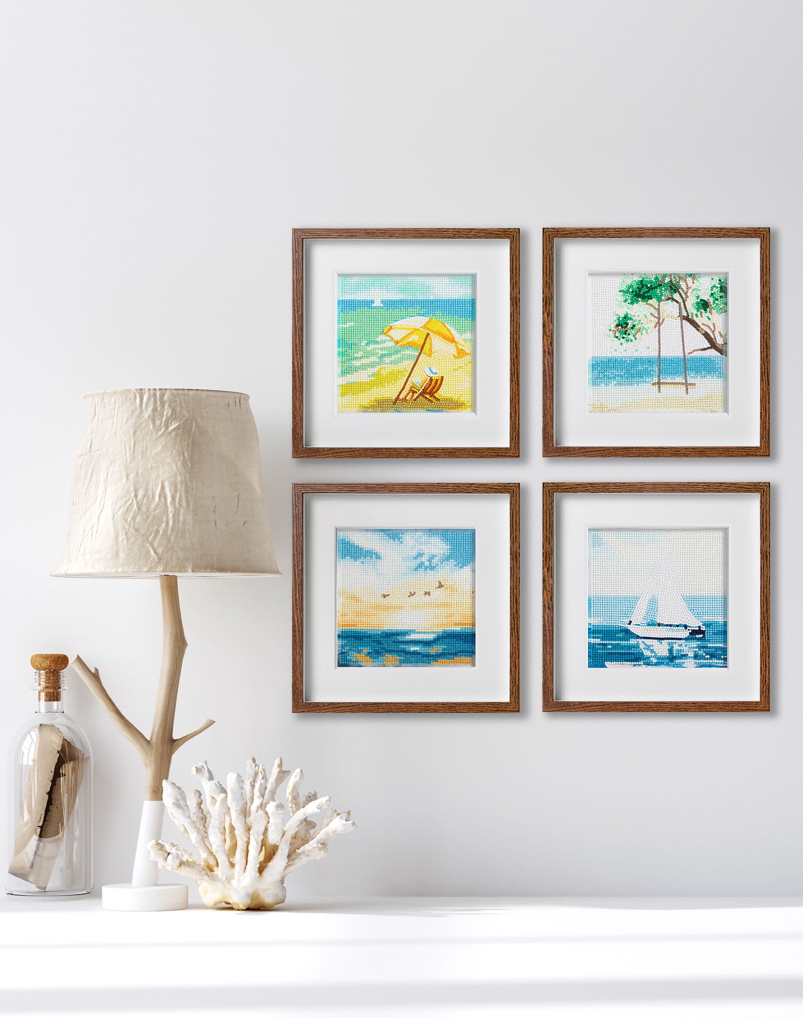 Diamond Dotz Mini Summer Days Diamond Painting Kits for Adults - Summer Diamond Art Kits a Relaxing Creative Craft Kit with Dotz Gems 5x5