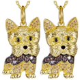 thumbnail image 1 of Cadena Elegantes de Perritos DogNeck10 2Pzas Yorkshire Dorado Metal Cadena y Dije. High Monaco MXOEK-002, 1 of 4