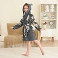 thumbnail image 3 of DIXRUYEE Bathrobes Belt Hooded World Of Whimsy Creative Pattern, 3 of 8