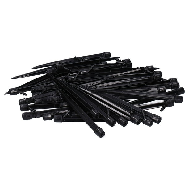 Riego 50PCS 1/4 Tipo De Inserción De Tierra Gotero De Riego Aspersor Por Goteo Para De Riego De Jardín