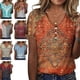 thumbnail image 1 of Mujeres blusa botón V Masajeadores de cuello manga corta hombro frío con estilo casual señora Top para el verano, 1 of 6