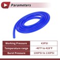 thumbnail image 4 of Unique Bargains 1 Pc for Air and Water Silicone Vacuum Tubing Hose High Temperature Automotive Vacuum Line 5.5Ft 1/8" 3mm ID 3.5mm Thickness Blue Silicone, 4 of 6