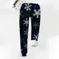 thumbnail image 4 of FJHNGBDH High Waisted Leggings For Women Christmas Snowflake Print New Pants Velvet Warm Capri Full Length Casual With Pockets, 4 of 4