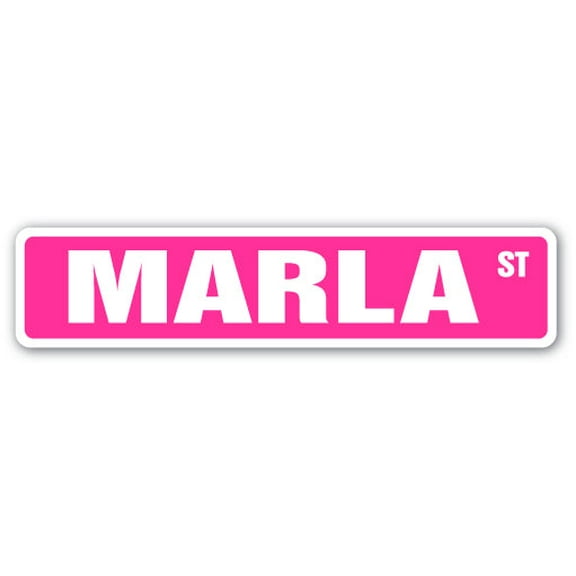MARLA Street Sign Childrens Name Room Sign | Indoor/Outdoor | 30" Wide