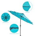 thumbnail image 4 of CHYVARY 9ft LED Patio Umbrella Market Outside Table Umbrella for Deck, Poolside and Patio, Lake Blue, 4 of 8