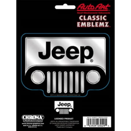 Jeep Chrome Grille Classic Emblem Decal