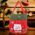 thumbnail image 4 of Luoshdecor Christmas Gift Bag with Handles,Fabric Santa Claus Bear Snowmen Elk Gift Bags for Christmas Candy Cookies Apple Supplies 18 in, 4 of 6