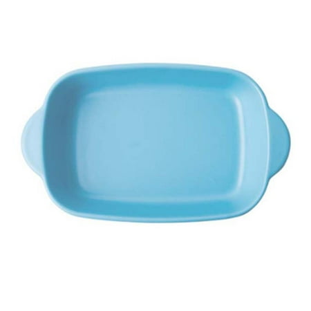 

1pc Ceramic Baking Tray Microwave Oven Cutlery High Temperature Resistance Baking Pans (Blue)