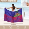 thumbnail image 7 of Yuyamidu Beach Sarong Wraps for Women Haiti Flag Chiffon Beach Pareos Sarong Sheer Swimsuit Cover Ups Swimwear Hawaii Style Summer Bathing Suit, 7 of 7